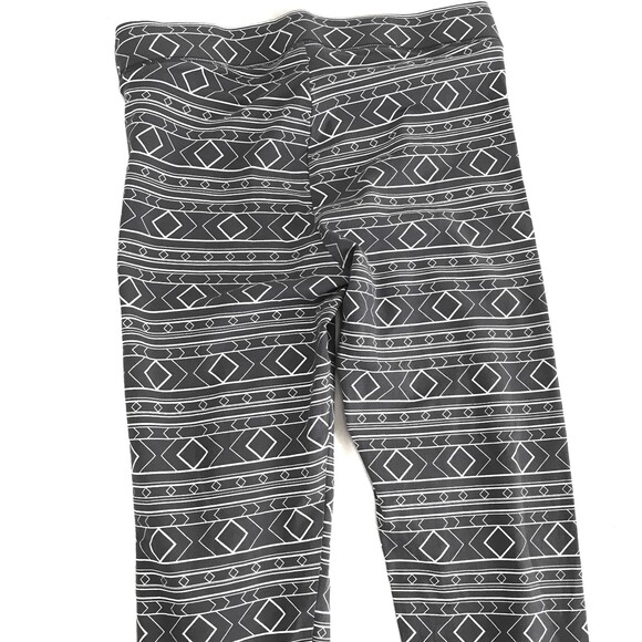 PINK Victoria's Secret VS Dog Small Gray White Cotton Geometric Stretch Leggings - Picture 3 of 10